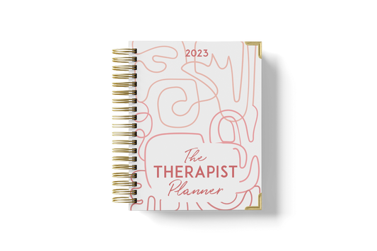 2023 Therapist Planner - White/Pink (This is a 2023, not 2024 planner)